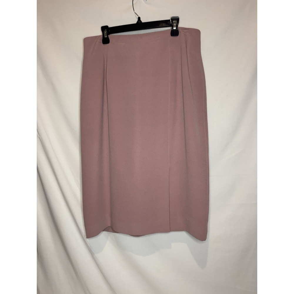 Dana Buchman Collection Skirt Women 12P Mauve Pink Midi Pencil Slit Vintage